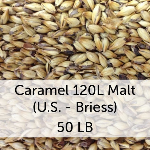Caramel (Crystal) 120L Malt 50 LB Sack (US - Briess)