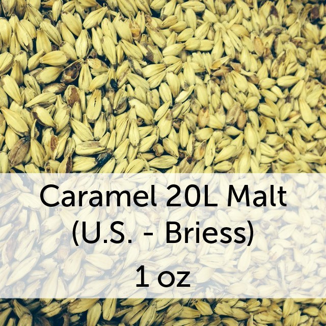 Grain - Caramel (Crystal) 20L Malt 1 Oz (US - Briess)
