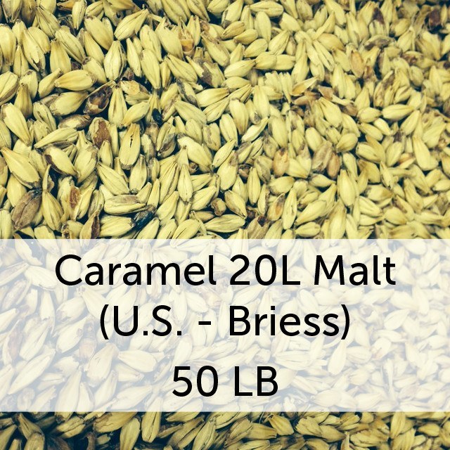 Grain - Caramel (Crystal) 20L Malt 50 LB Sack (US - Briess)