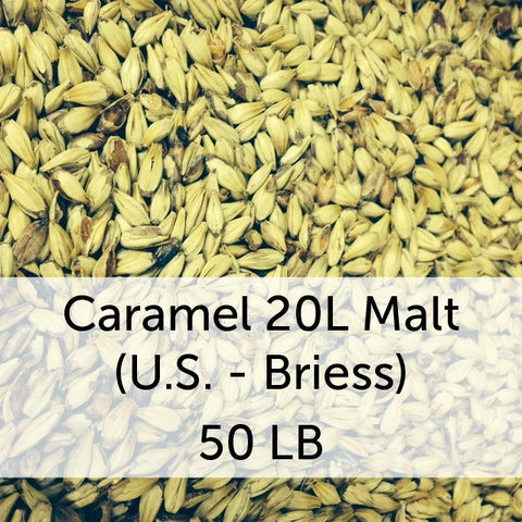 Caramel (Crystal) 20L Malt 50 LB Sack (US - Briess)