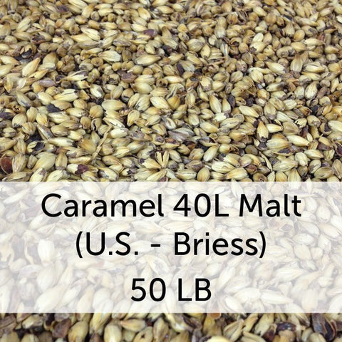 Grain - Caramel (Crystal) 40L Malt 50 LB Sack (US - Briess)