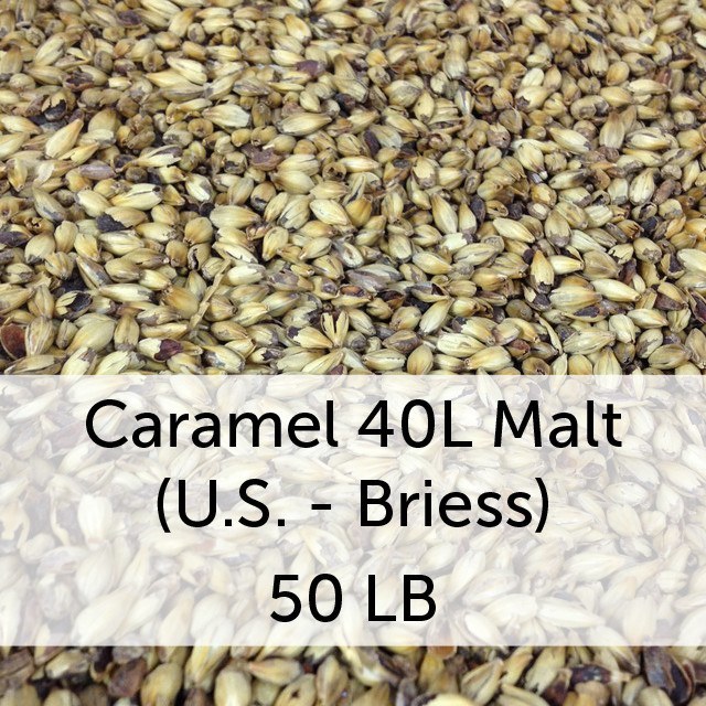 Grain - Caramel (Crystal) 40L Malt 50 LB Sack (US - Briess)