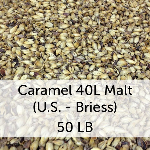 Caramel (Crystal) 40L Malt 50 LB Sack (US - Briess)