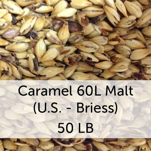 Caramel (Crystal) 60L Malt 50 LB Sack (US - Briess)