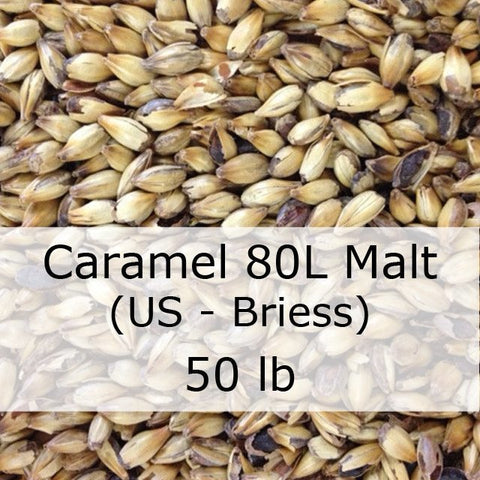 Grain - Caramel (Crystal) 80L Malt 50 LB Sack (US - Briess)