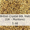 Grain - Caramel (Crystal) Malt 60L 1 Oz (UK - Muntons)