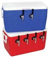 Keg And Draft Supplies - Draft Box With 4 Taps (Blue)