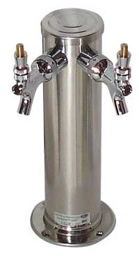 Draft Tower - Double Faucet - Polished Stainless