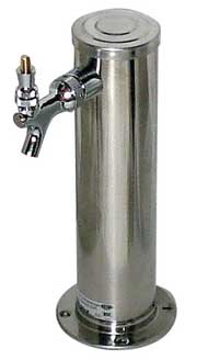 Keg And Draft Supplies - Draft Tower - Single Faucet - Polished Stainless