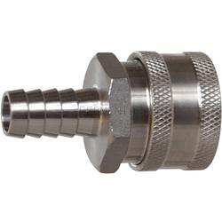 Female Stainless Disconnect Barb 1/2"