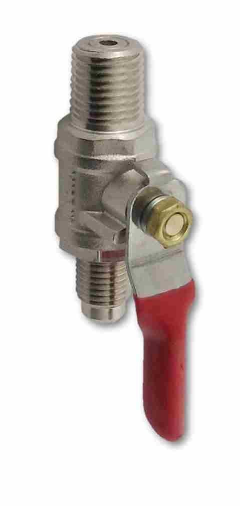 Keg And Draft Supplies - Shutoff Valve, 1/4" MPT X 1/4" MFL W/ Check Valve