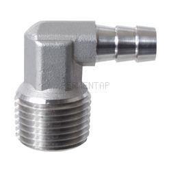 Stainless - 1/2" MPT X 3/8" Barb Elbow