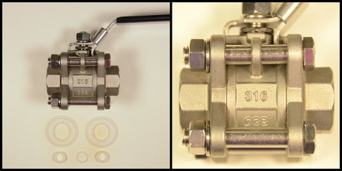 Valve Seal Kit 316 - 1/2" V-3E ball valve
