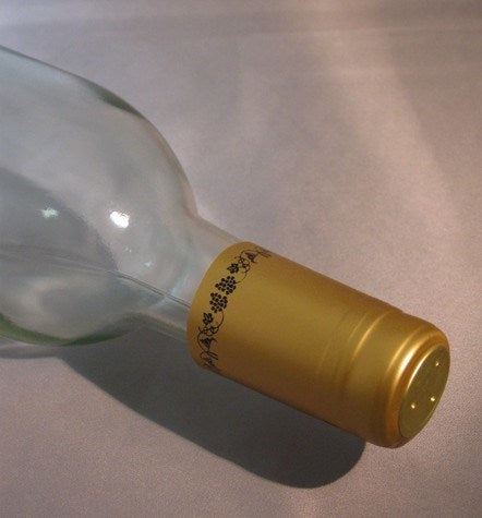 Labels, Shrink Caps, Assorted Bottling - PVC Shrink Caps, Gold W/ Black Grapes, Bag Of 30