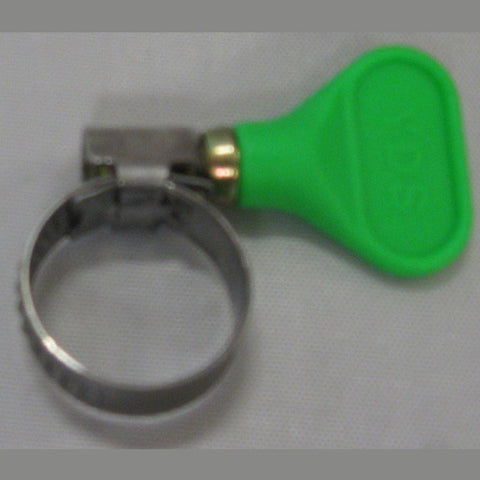 Hose Clamp 3/4" for 1/2" OD Tubing, Easy Turn, Green Handle