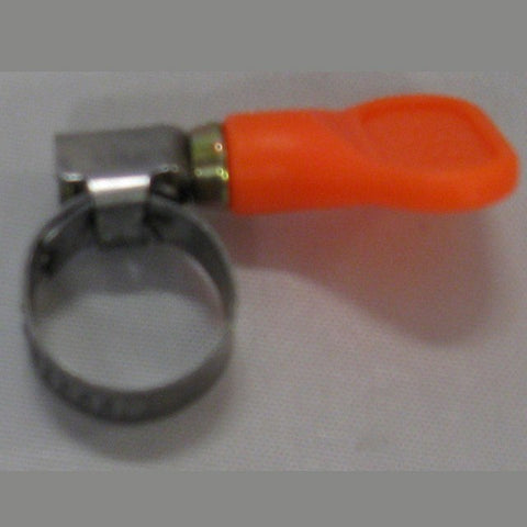 Hose Clamp 5/8" for 3/8" OD Tubing, Easy Turn, Orange Handle