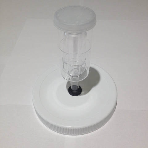 None - Wide Mouth Gallon Jar Lid W/ Hole And Grommet