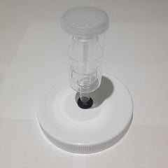 None - Wide Mouth Gallon Jar Lid W/ Hole And Grommet