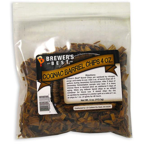 Oak - Cognac Barrel Oak Chips 4 Oz (Brewers Best)