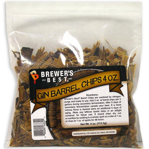 Oak - Gin Barrel Oak Chips 4 Oz (Brewers Best)