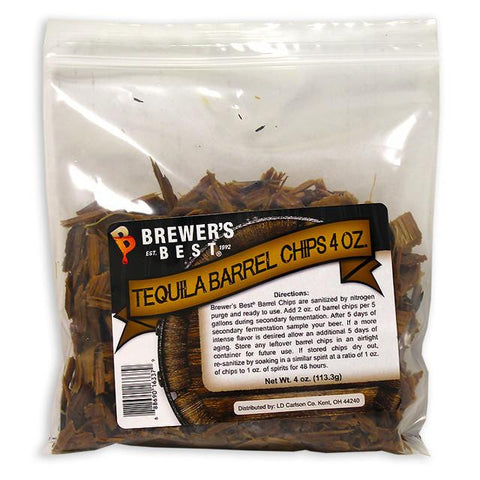 Oak - Tequila Barrel Oak Chips 4 Oz (Brewers Best)