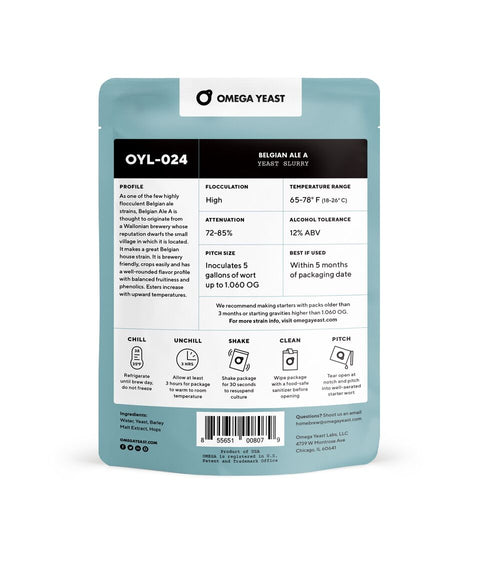 Omega Yeast OYL-024 Belgian Ale A Liquid Yeast