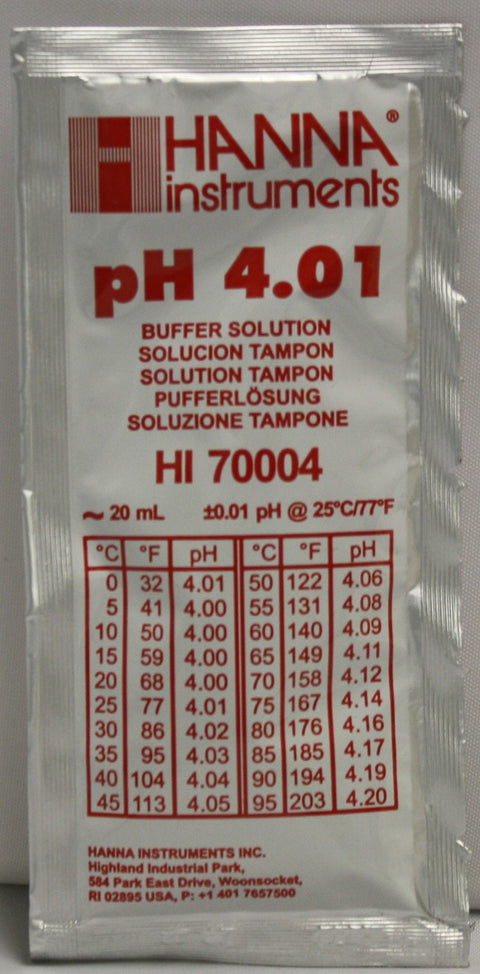 Testing Equipment - PH Meter Buffer Solution For PH 4.01 (20mL Pack)