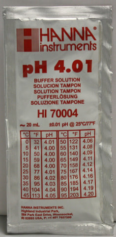 pH Meter Buffer Solution for pH 4.01 (20mL Pack)