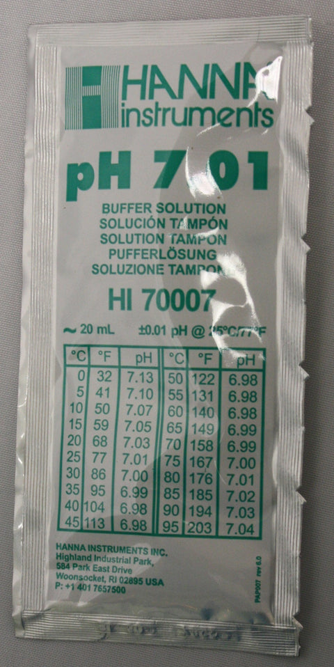 Testing Equipment - PH Meter Buffer Solution For PH 7.01 (20mL Pack)